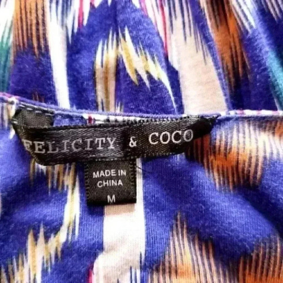 Felicity & Coco High Low Printed Maxi Dress M - Picture 9 of 11